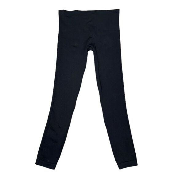 SPANX Look At Me Now Black Leggings Light Texture with Inseam Size Medium - Picture 2 of 13